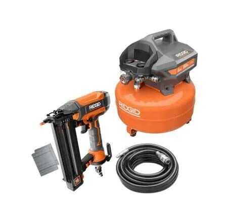 6 Gal. Electric Pancake Air Compressor and Pneumatic 18-Gauge 2-1/8 in. Brad Nailer