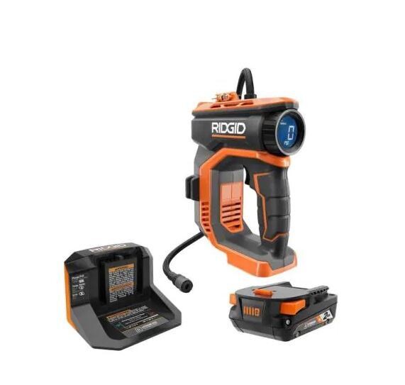 18V Lithium-Ion Cordless Higher Pressure Inflator Kit with 2.0 Ah Battery and Charger