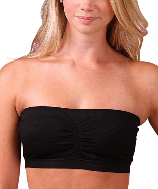 Black Seamless Wireless Bandeau