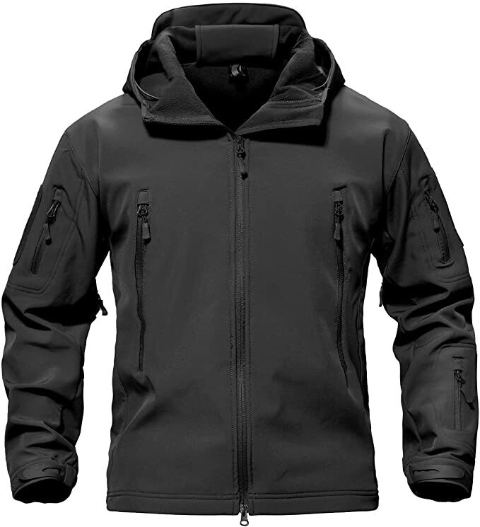 TAC. Men's Special Ops Military Tactical Soft Shell Hoodie Jacket TAC. Men's Special Ops Military Tactical Soft Shell Hoodie Jacket, Color: Black