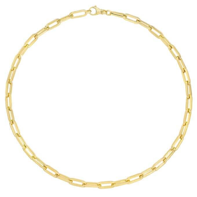 14kt Yellow Gold Paperclip Necklace
