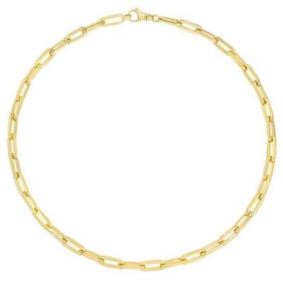 14kt Yellow Gold Paperclip Necklace