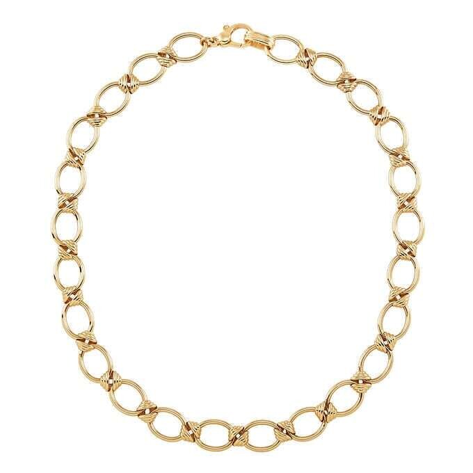 14kt Yellow Gold Oval Link Necklace