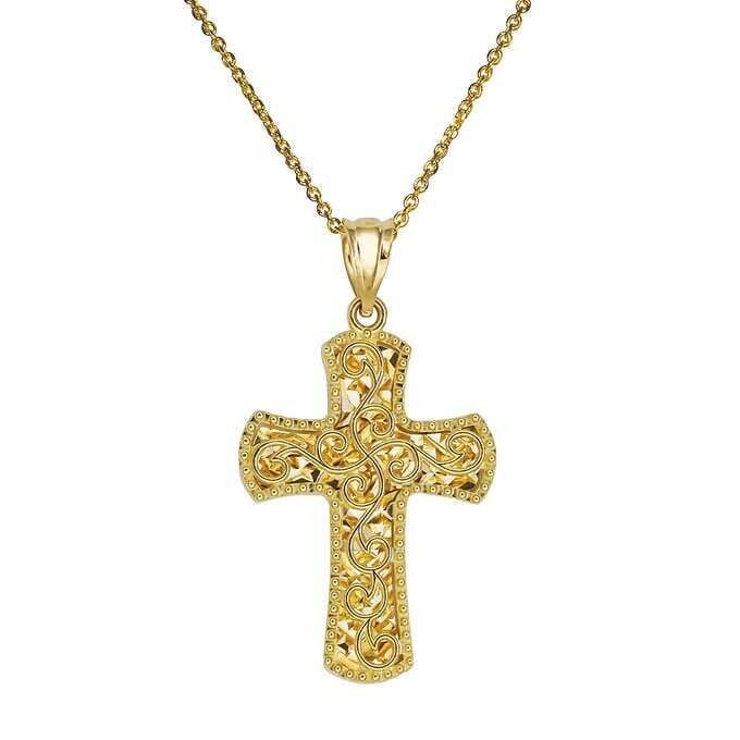 14kt Yellow Gold Filigree Cross Pendant 14kt Yellow Gold Filigree Cross Pendant