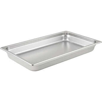 Winco 2-1/2 Winco 2-1/2" Anti-Jam Steam Pan, Full Size, Stainless Steel-6 per case.