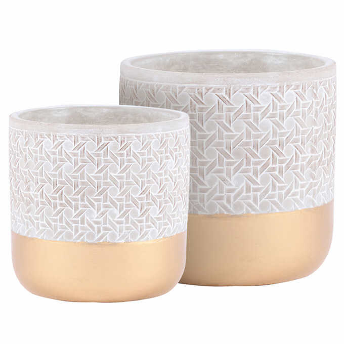 Geometric Cement Plant Pot by Inspirella