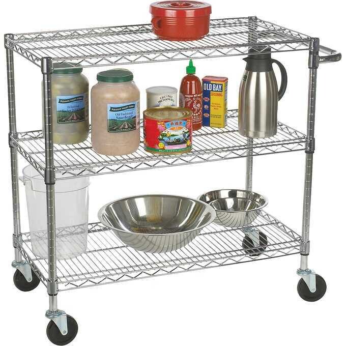 Trinity NSF 3-Tier Chrome Cart