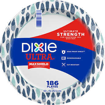 Dixie Ultra 10-1/16" Paper Plate, 186 ct