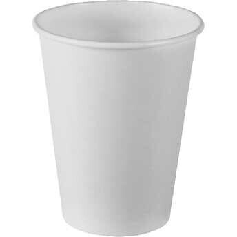 Graphic Packaging Paper Hot Cups, Carte Blanc White, 12 fl oz, 600 ct