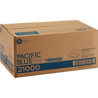Pacific Blue Select 2-Ply Multifold Paper Towels, White, 2000 ct