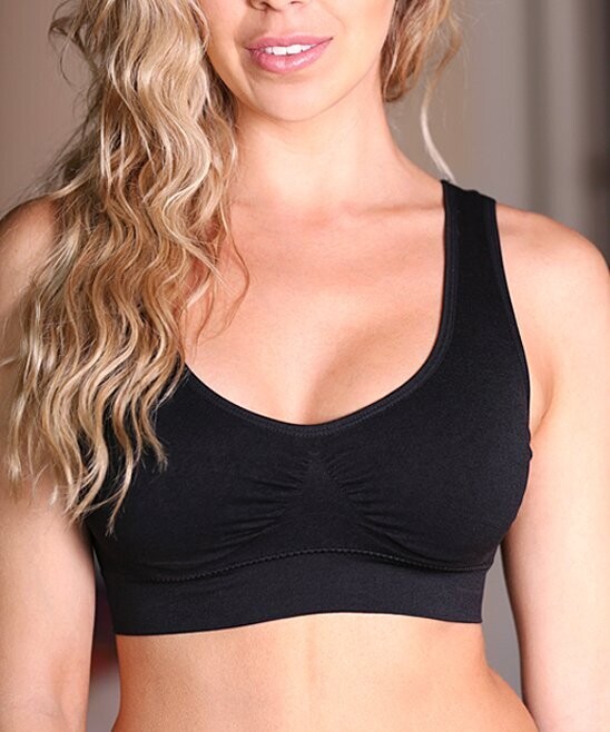 Black V-Neck Wireless Comfort Bra Black V-Neck Wireless Comfort Bra