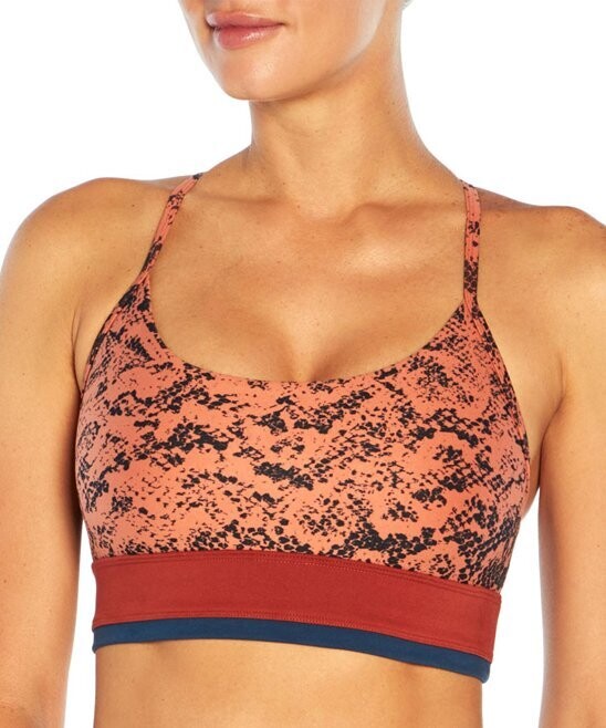 Redwood Mono Snake Racerback Sports Bra Redwood Mono Snake Racerback Sports Bra, Color: Redwood Mono Snake