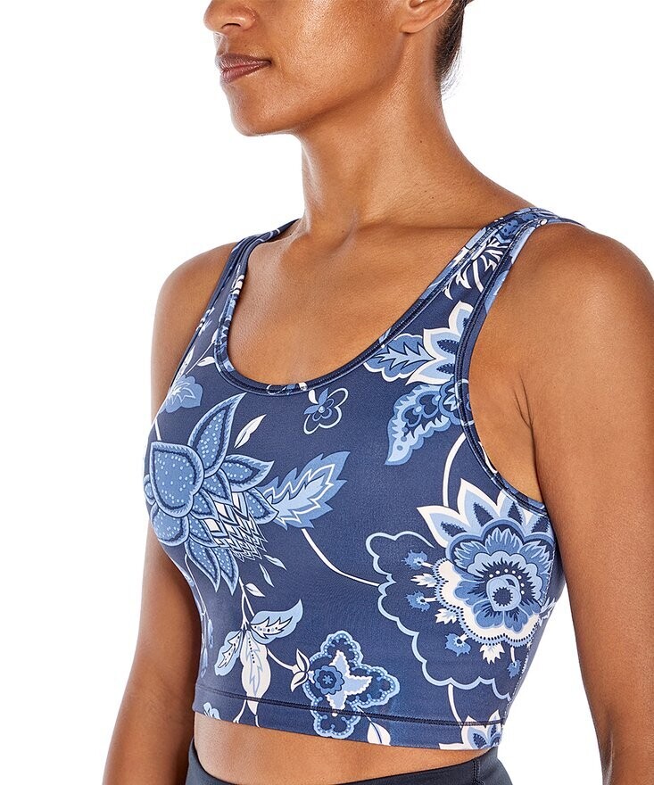 Mauve Shadows Layla Longline Bra, Color: Midnight Blue