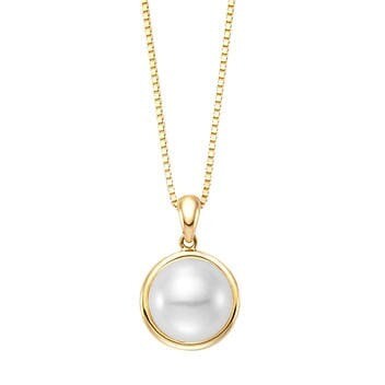 Freshwater Cultured 9-10 mm Pearl 14kt Yellow Gold Pendant