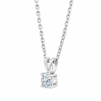 Round Brilliant 0.50 ct VS2 Clarity, I Color Diamond 14kt Gold Solitaire Pendant