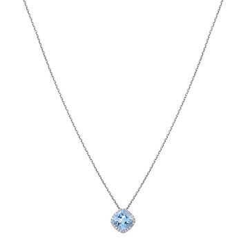 Aquamarine and Diamond 14kt White Gold Pendant Aquamarine and Diamond 14kt White Gold Pendant