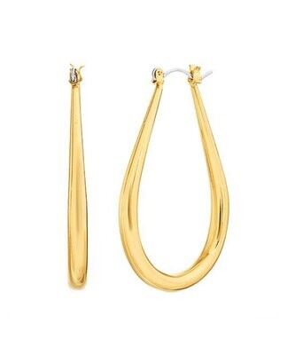 Goldtone Oval Hoop Earrings