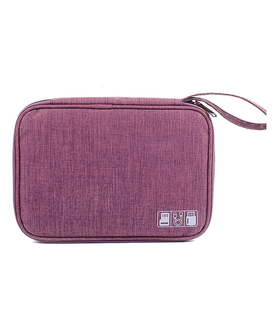 Purple Wrist Strap Thin Electronics Accessories Bag
