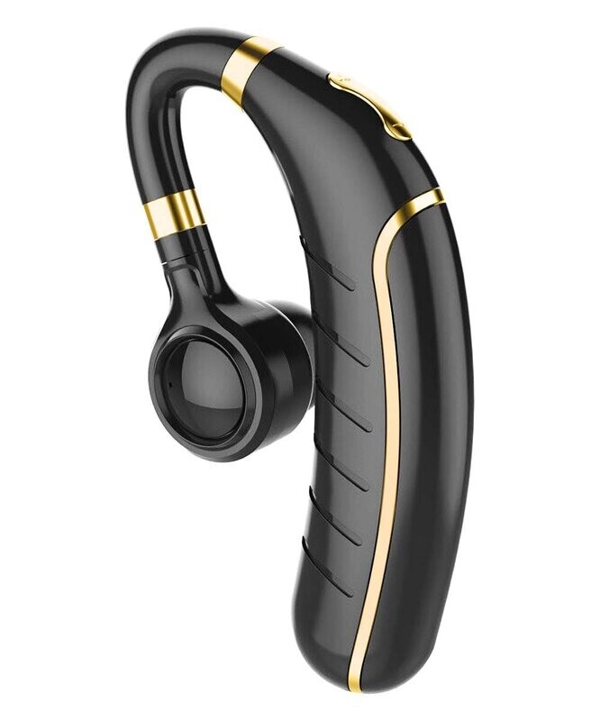 Black & Gold Hook Wireless Earpiece & Charging Dock