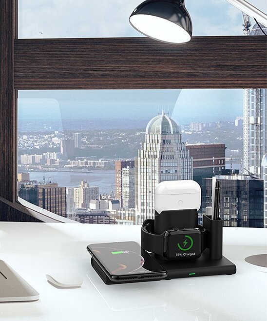 Black Desktop Wireless Charger Charging Station