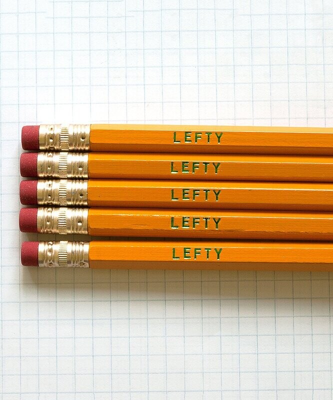 'Lefty' Pencil - Set of Five