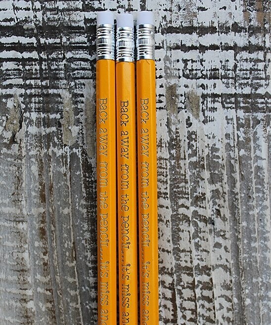 'Back Away' Personalized Pencil - Set of 12