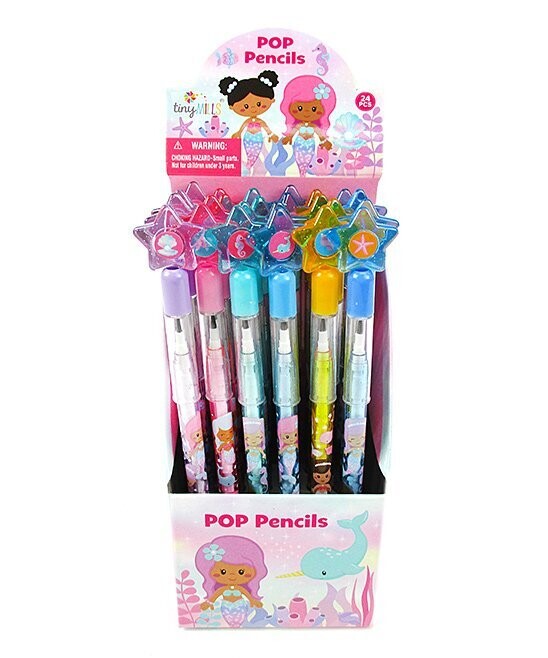 Rainbow Mermaid Stackable Pencil - Set of 24