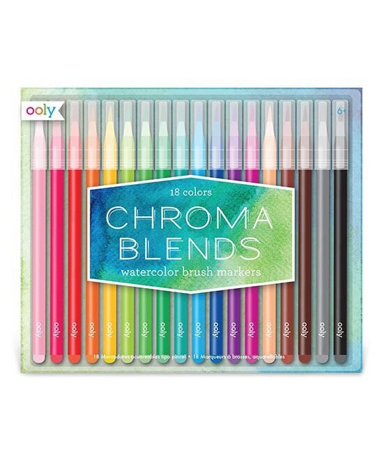 Chroma Blends 18-Ct. Watercolor Brush Markers Set