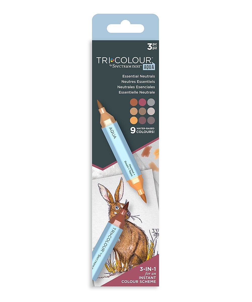 Neutrals TriColour Aqua-Essential Marker Set