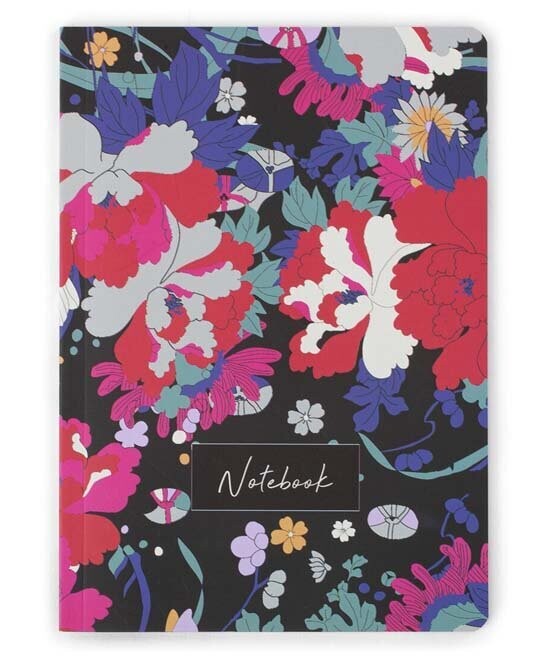 Black & Fuchsia Flower Power Notebook Black & Fuchsia Flower Power Notebook