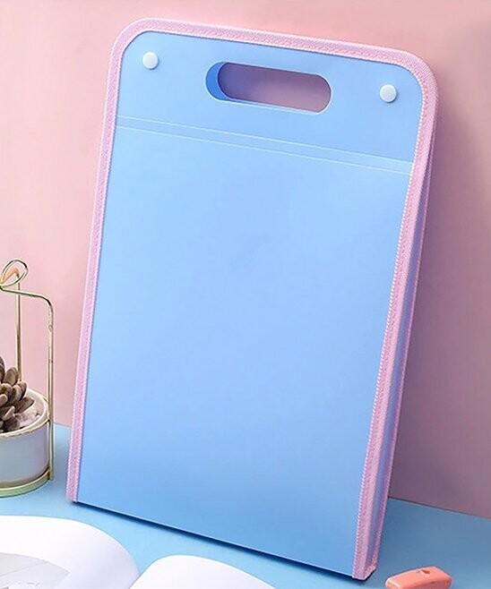 Light Blue Vertical Expanding File Folder Light Blue Vertical Expanding File Folder