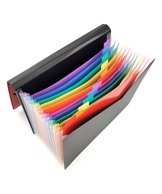 Purple & Red Expanding A4 File Folder