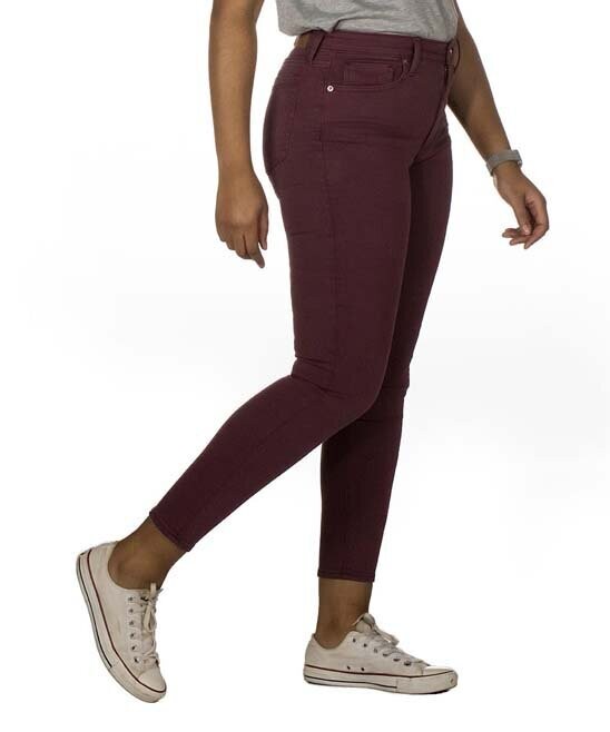 Claret High-Rise Skinny Jeans - Women