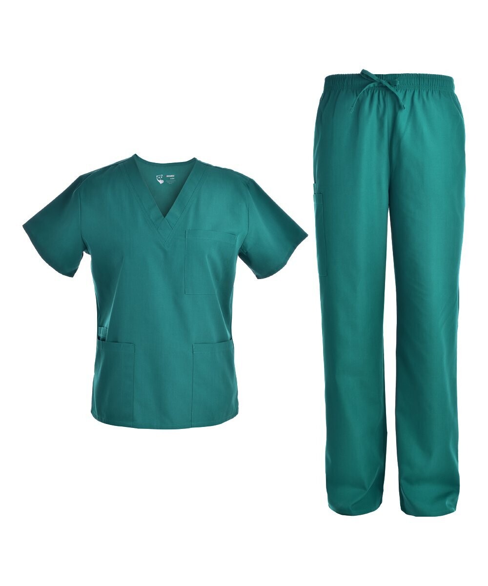 Hunter V-Neck Scrub Top & Pants - Adult