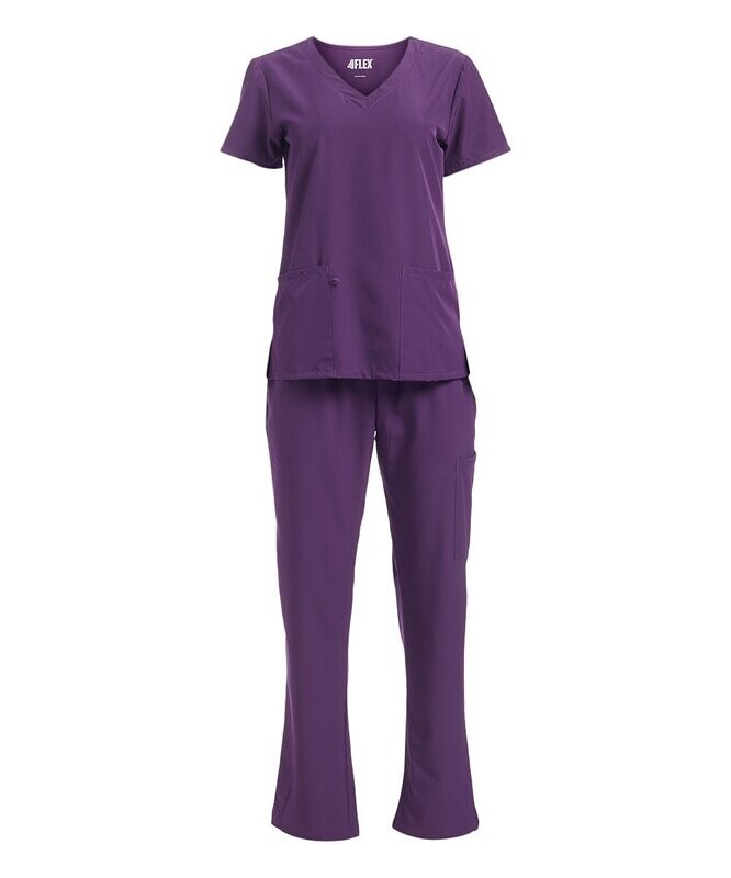 Lotus Pocket V-Neck Scrub Top & Pants - Women