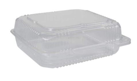 Durable Packaging Plastic Container, 9 Durable Packaging Plastic Container, 9"W x 9"L, Clear, 200 ct