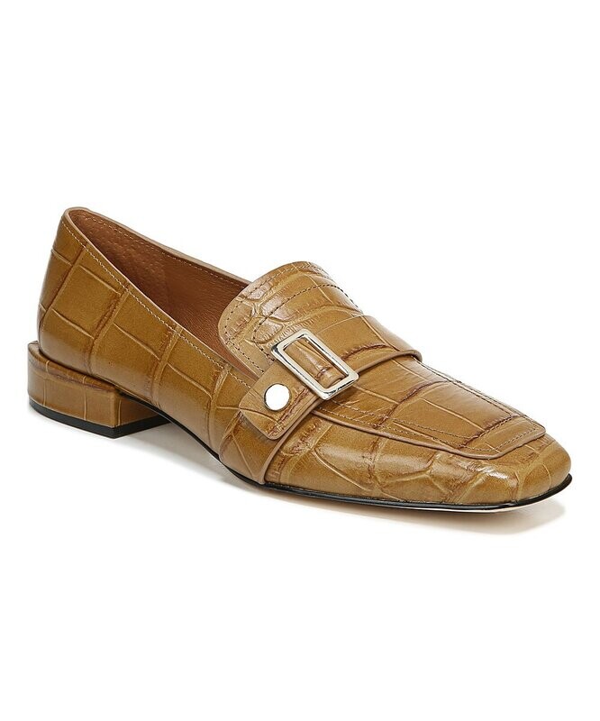 Camel Croc-Embossed Forza Leather Loafer - Women