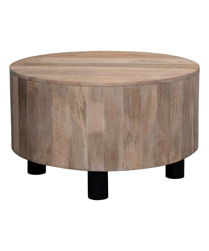Brown Mango Wood Round Coffee Table
