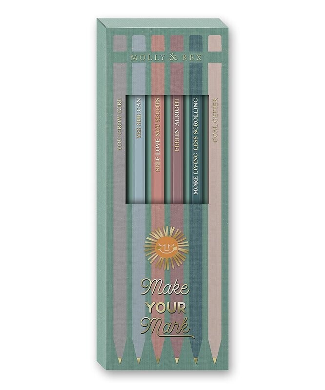 'Make Your Mark' Wood Pencil - Set of Six