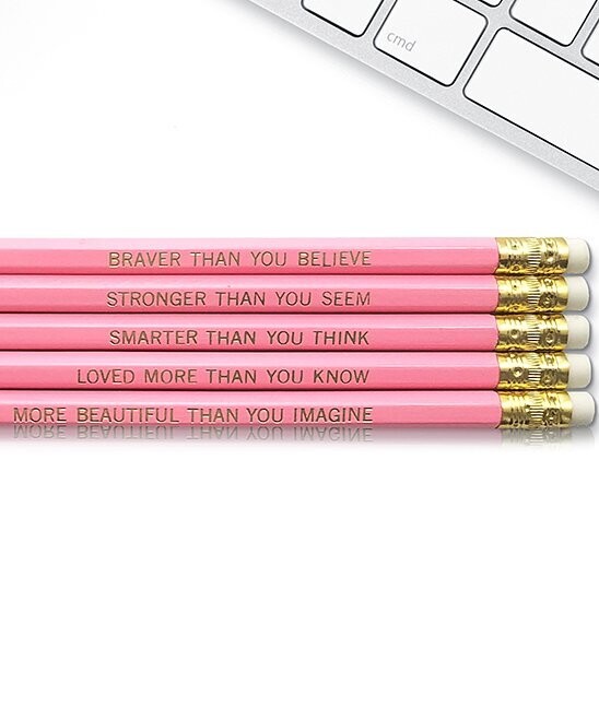 Pink Quote Pencil Set Pink Quote Pencil Set