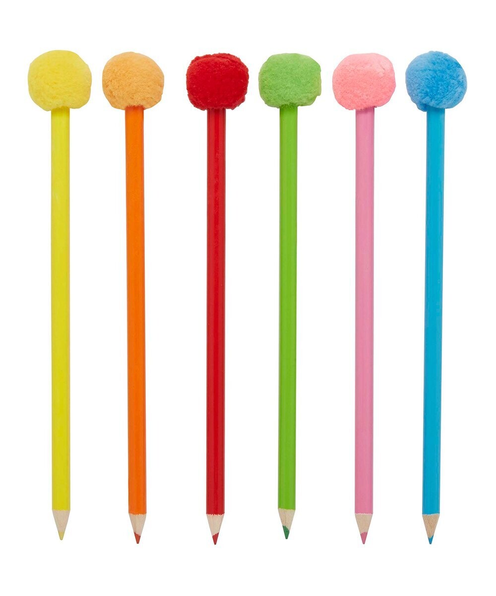 POM POM Pencils set of 6