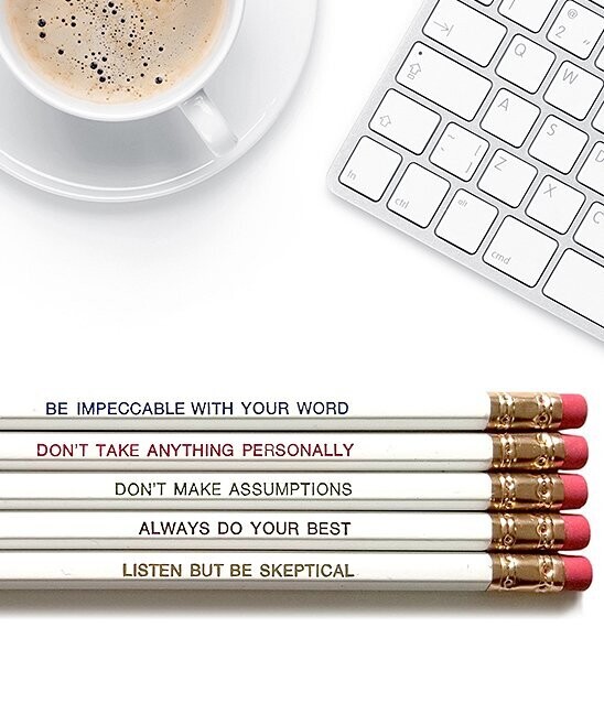 Positive Quote Pencil Set