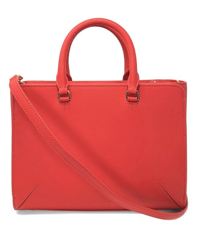 Poppy Orange Zip Emerson Leather Satchel