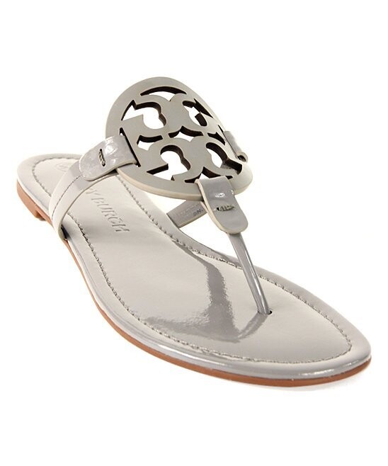 Light Malta Gray Miller Patent Leather Sandal - Women