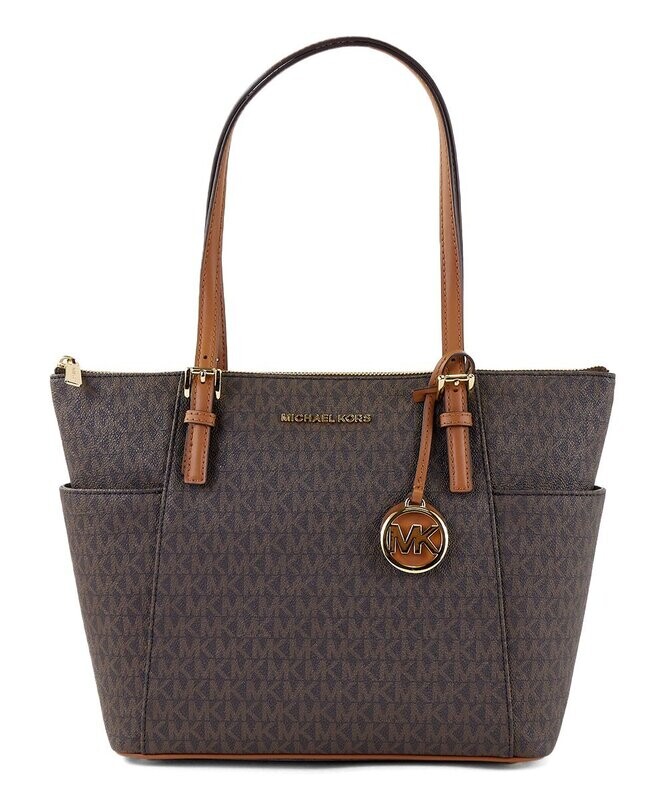 Brown & Acorn Jet Set East West Tote