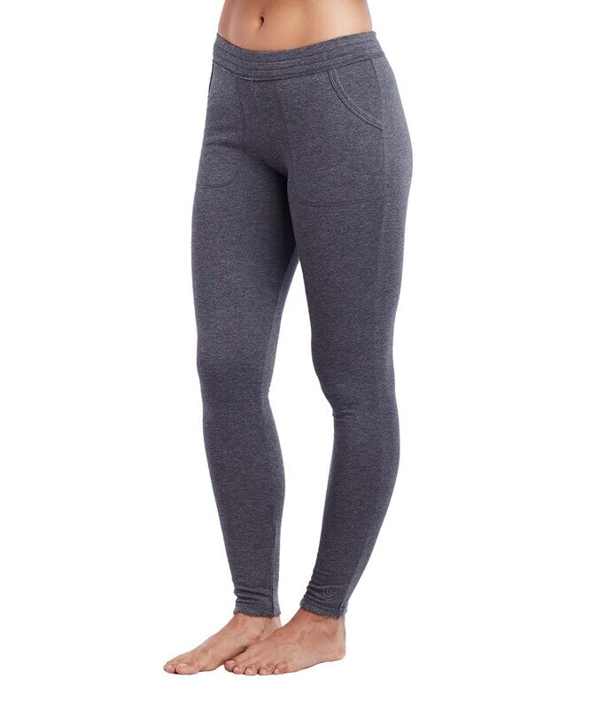 Gray Heather Comfortwear Pocket Leggings - Women