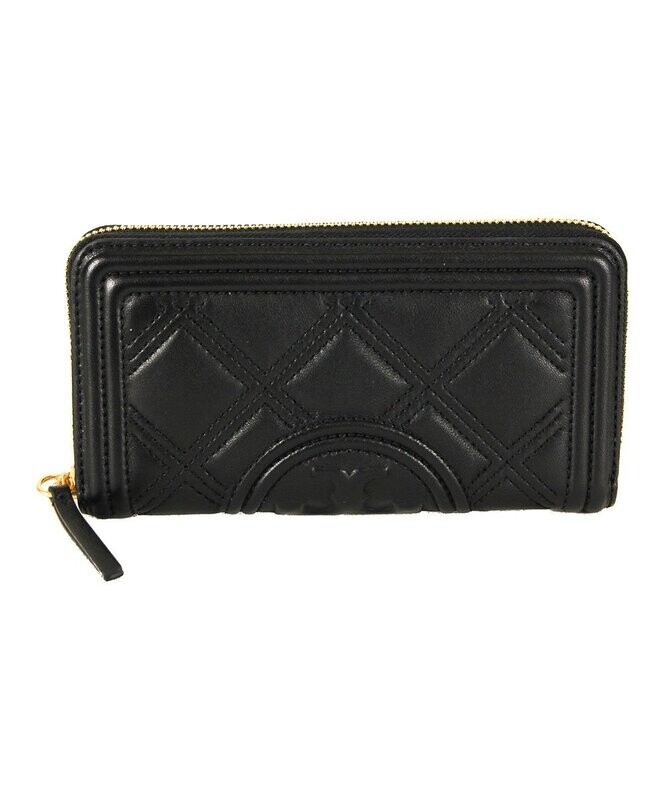 Black Quilted Fleming Leather Wallet