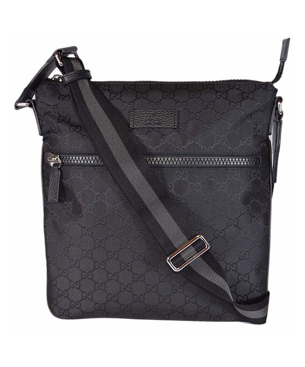 Black GG Crossbody Messenger Bag