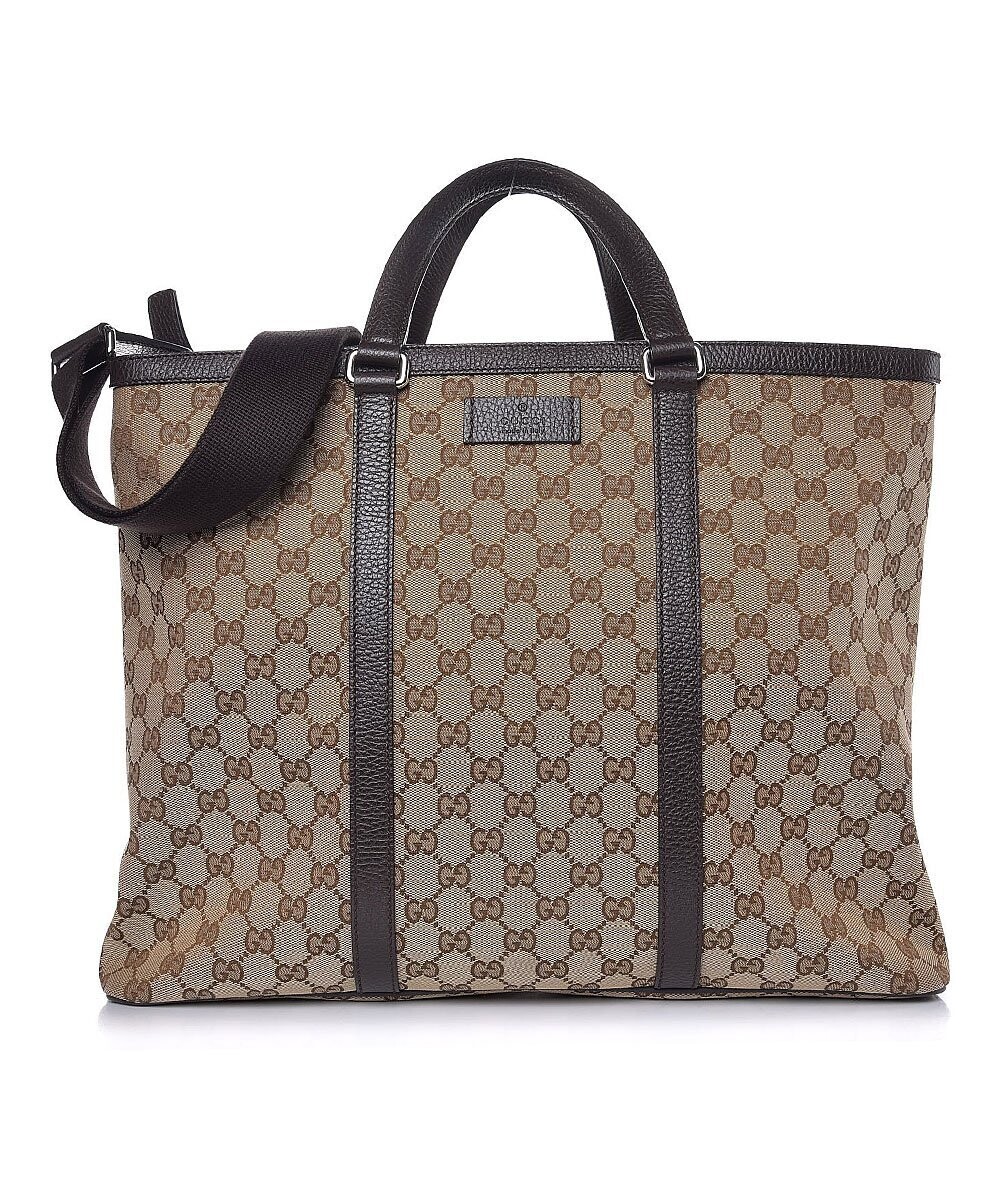 Gucci Brown Monogram Large Canvas Cross-body Bag