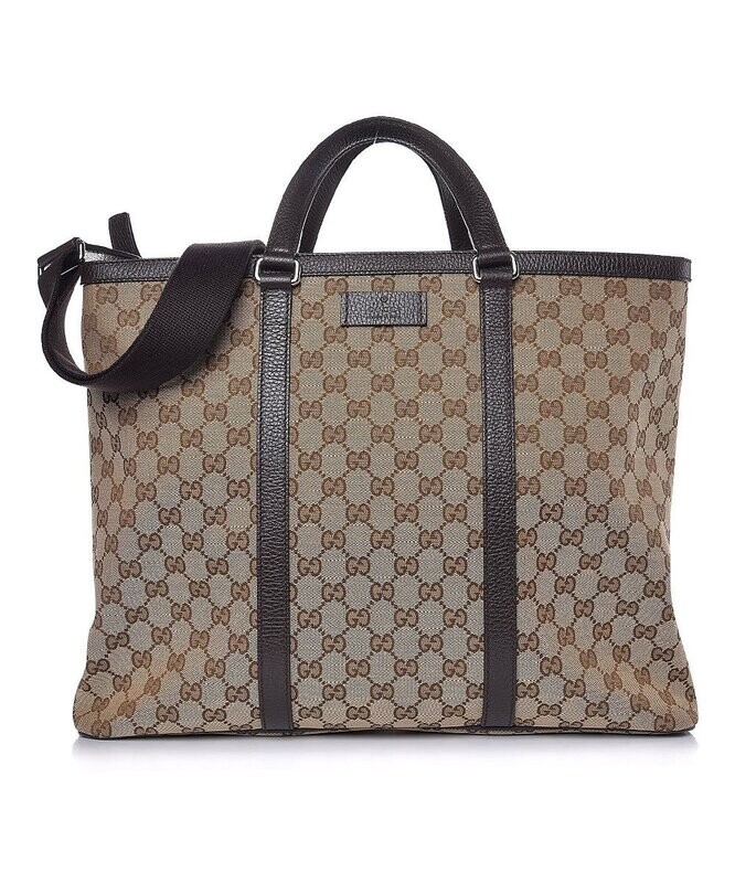 Gucci Brown Monogram Large Canvas Cross-body Bag